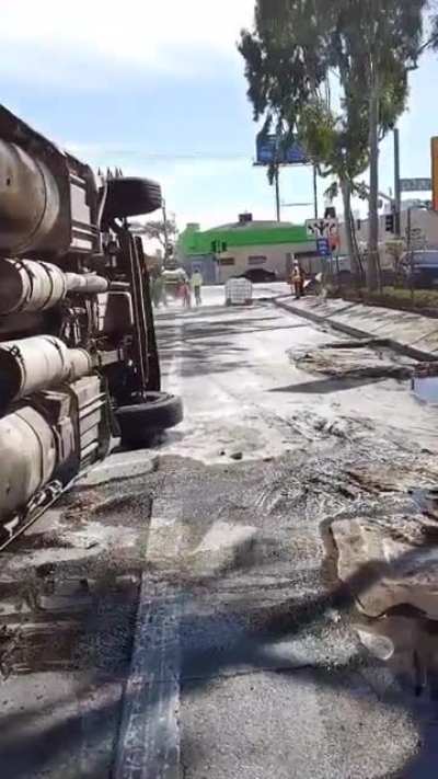 Rock stuck in man&rsquo;s tire