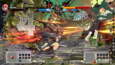 TMW match turns into a rhythm-game (alternate titles: "Baiken has no chill", "Pros and cons of half-intentional button mashing")