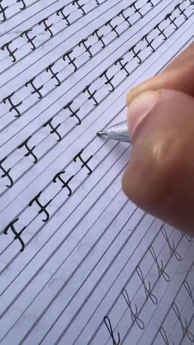 Day 6 Cursive handwriting practice challenge