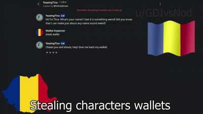 Steals wallet