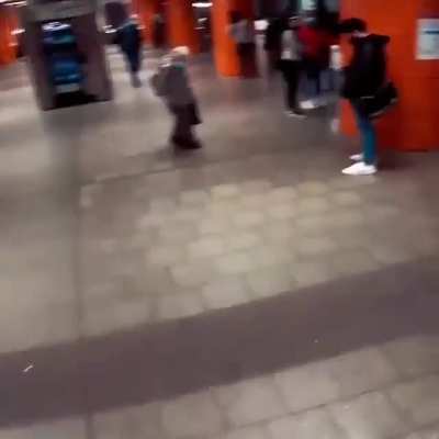 Urban riding around train station