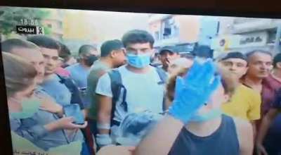 Important from Lebanon: Propaganda 101: never do live broadcast until the actors are ready! See how Al-Jadeed reporter standing with her friend and laughing, but moment the order to start came, the laughing stopped, interview begun &amp;amp; crying started! (