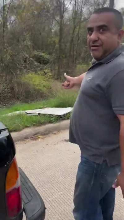 Property owner catches man illegally dumping garbage 