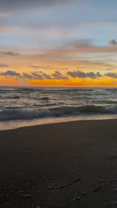 The sounds of waves and a sunset are my favorite