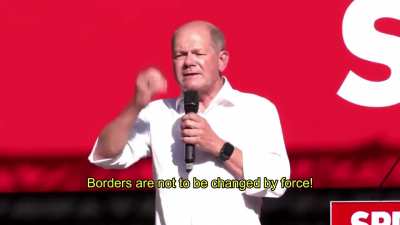 Scholz calls pro-russia protesters "fallen-angels from hell" at a public speech in munich.