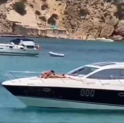 What a lovely day to chill on a yacht