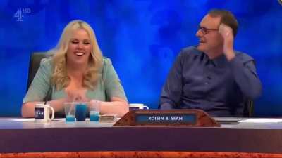 Standing on a vibrating surface on 8 Out of 10 Cats Does Countdown