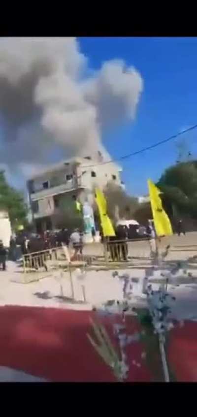 There is no rest for the wicked: During a funeral for a killed Hezbollah member, the IDF interrupts to create another funeral