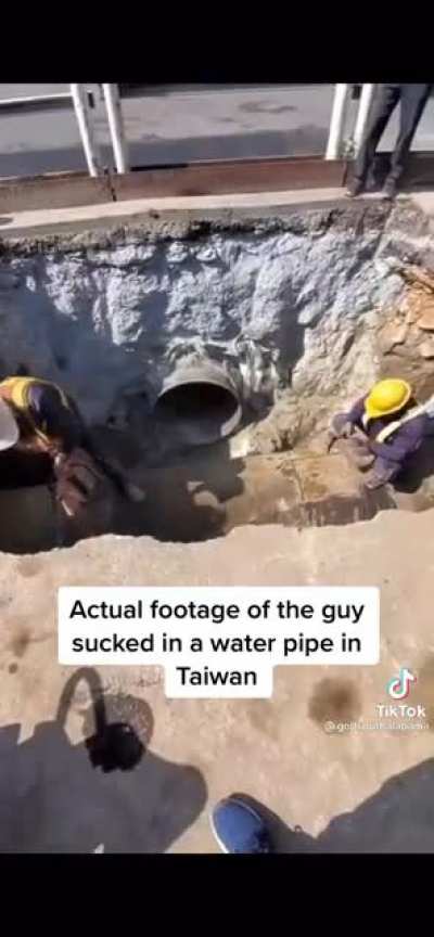 Getting sucked into a water main.