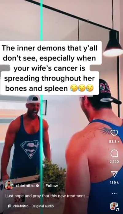 Seeking clout for his wife's illness 😬
