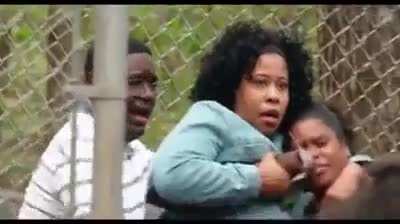 "Bad Trip" movie scene where Eric Andre enters the gorilla enclosure.