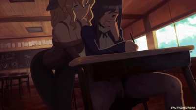 Lily helping Hanako study (from Katawa Shoujo) [by saltyicecream]