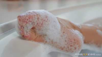 Steamy bath scene