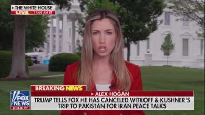 President Trump has cancelled Steve Witkoff and Jared Kushner's trip to Pakistan for peace talks with Iran: "They can call us whenever they want, but you're not taking another 18-hour flight to sit down and talk about nothing."