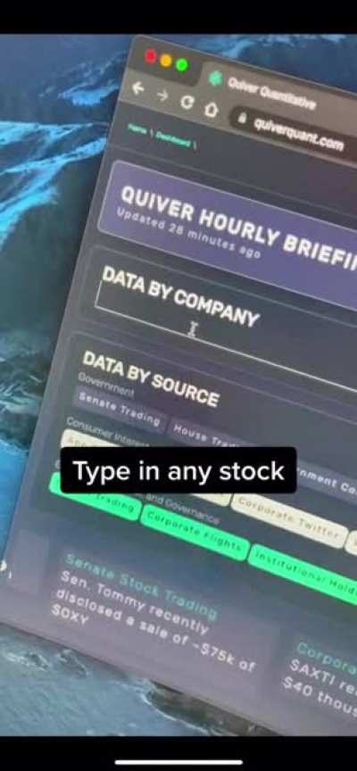 I&rsquo;ve spent the past two years writing code to collect data on stock trading by the US congressmen, corporate insiders, and hedge funds and built a website making the data freely available. I recently shared my work on TikTok and had my video removed for "
