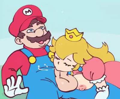 princess peach and mario