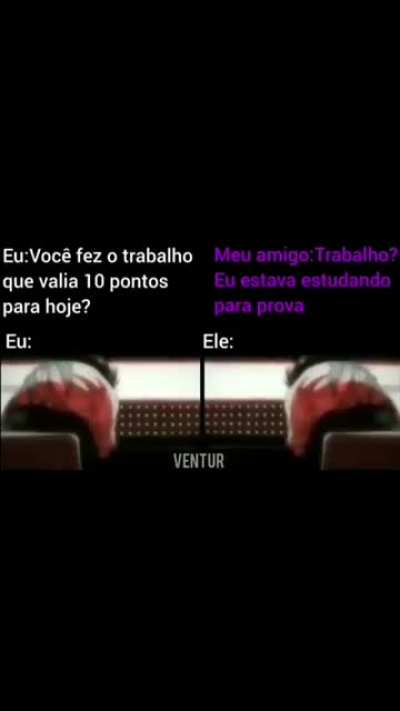 n&atilde;o trouxemos o trabalho mas pelo meno a gnt ser&aacute; fudido junto 🙌🙌