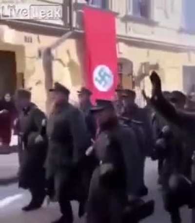 German soldiers entering kaliningrad (Konigsberg) 2024 colorised