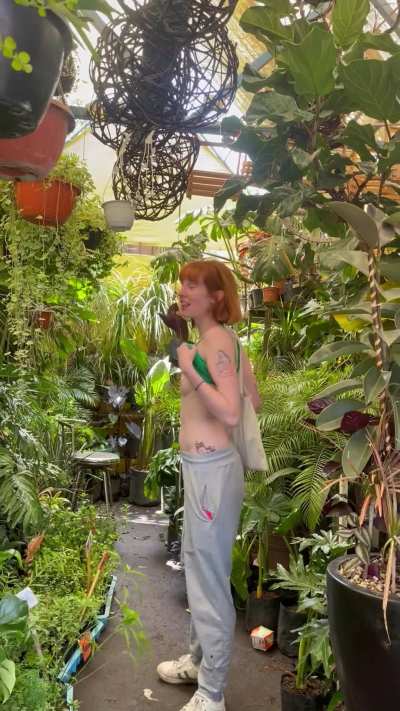 My friend dared me to flash at the garden centre, as the staff was re-potting my plant&hellip;.