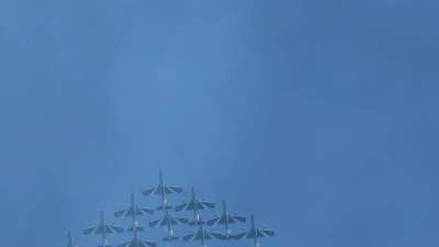 Flyby of the "Frecce Tricolori" at Desenzano Airshow yesterday