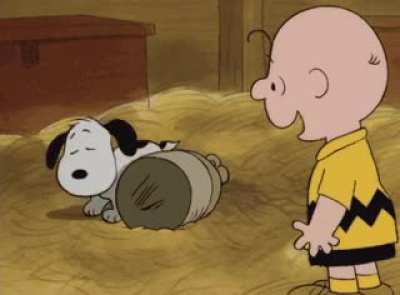 Charlie Brown meets Snoopy. &amp;lt;3