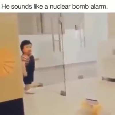 Bro turned into a WW2 siren