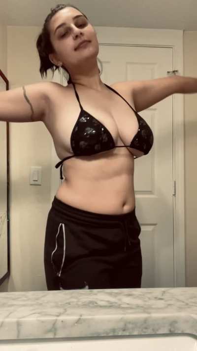 The whole frat party was looking at my tits