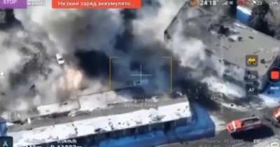 Ukrainian Tochka-U strike on Donetsk officials and FSB. 2023 spring, Donetsk City. 