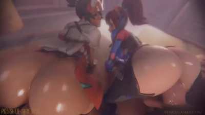 D.Va &amp;amp; Kiriko Getting Fucked