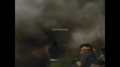 NSFW - A tank round hits a Syrian rebel and decimates him. Syria. Unknown date.