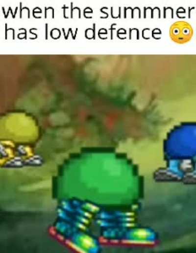 Okay, please like if you play Terraria and get the reference! (Reference: the armor for the summoner class in Terraria has the lowest defense in the game, often making them ineffective in battle) 😊👍