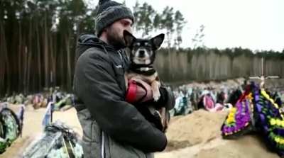 This new cemetery in Irpin stands as a testament to the sheer scale of the death and destruction left behind by Russia. Never forgive. Never forget.