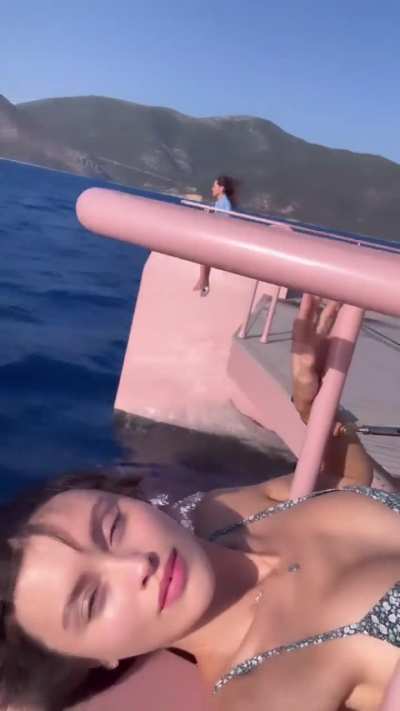Sarah on a Boat