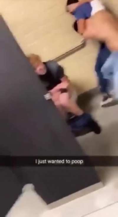 Bathroom poopy fight