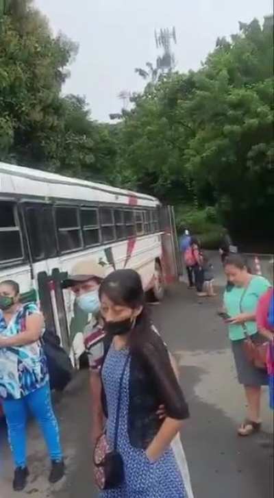 Crash between truck and bus results in trapped driver and passenger