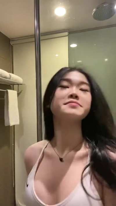 big tits in a white bra