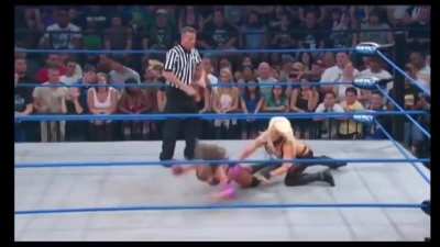 That pin though. Angelina destroys Brooke Tessmacher and doesn&rsquo;t stop after the win.