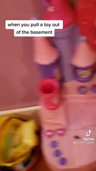 A mother and her children confront a spider.