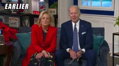 Joe Biden was taking calls from the NORAD Santa tracking program and a dad ended the call with "Merry Christmas, and Let's Go Brandon." Biden replied with: "Let's Go Brandon, I agree"