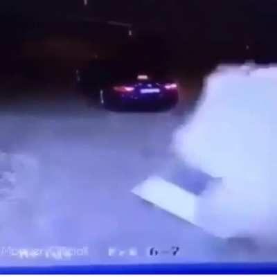 Man forgets to take out gas nozzle