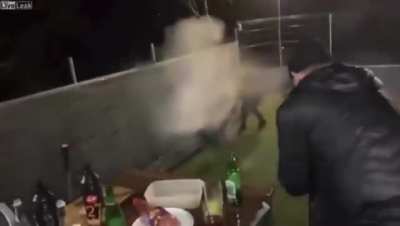 Just watch your friend fry on a grill