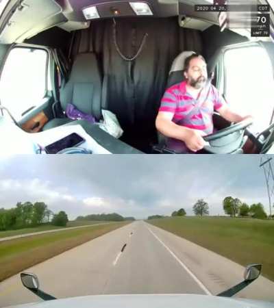 Scenario #1 Driver lost both his shoes! Scenario #2 He was driving without shoes all along? D or V?