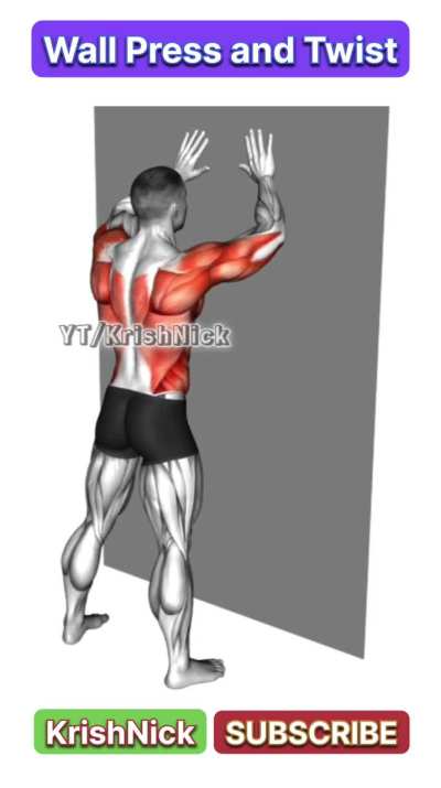 Wall Press &amp;amp; Twist: Simple Exercise To Correct Posture