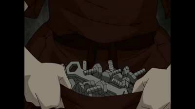 Zuko showing his nuts to Sokka
