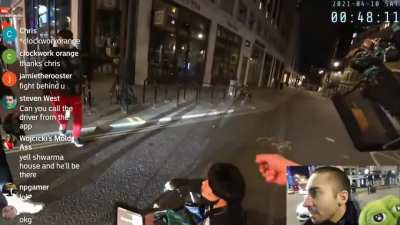 Live Streamer stops mugging