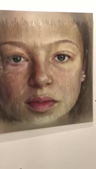 This portrait ages as you move to the right