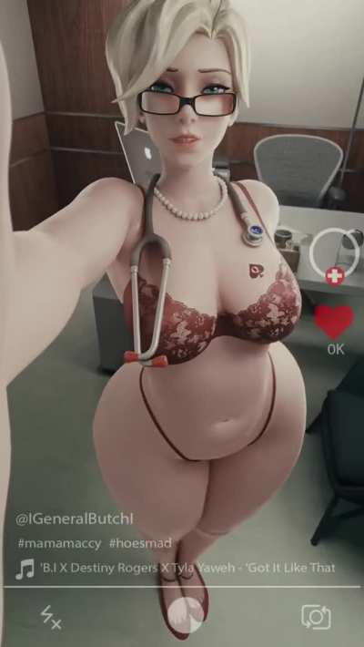 Thicc Mercy shaking that booty (GeneralButch) [Overwatch]