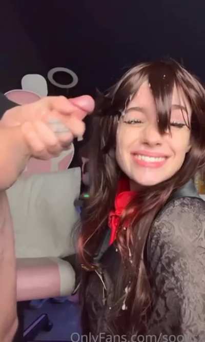 Hot tik tok slut takes monster load of cum