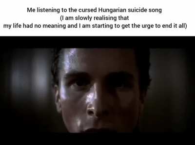 I am listening to "Gloomy Sunday" on a Gloomy Sunday