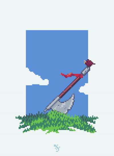 Battle axe of a fallen warrior